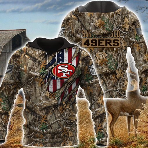 06-San Francisco 49ers– TShirt, Hoodie, Sweatshirt… Realtree Camo