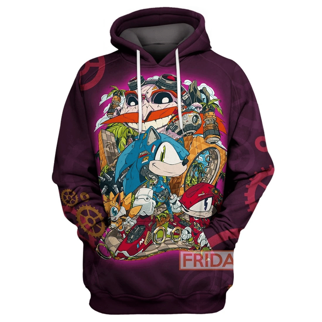 Sonic Hoodie Sonic The Hedgehog Sega Games Characters Print Hoodie T-Shirt Tank Sweater