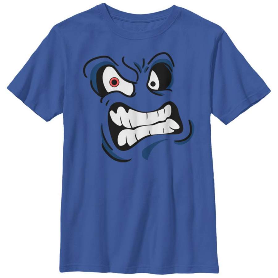 Lost Gods Boy’s Halloween Angry Monster Face  T Shirt Royal Blue S