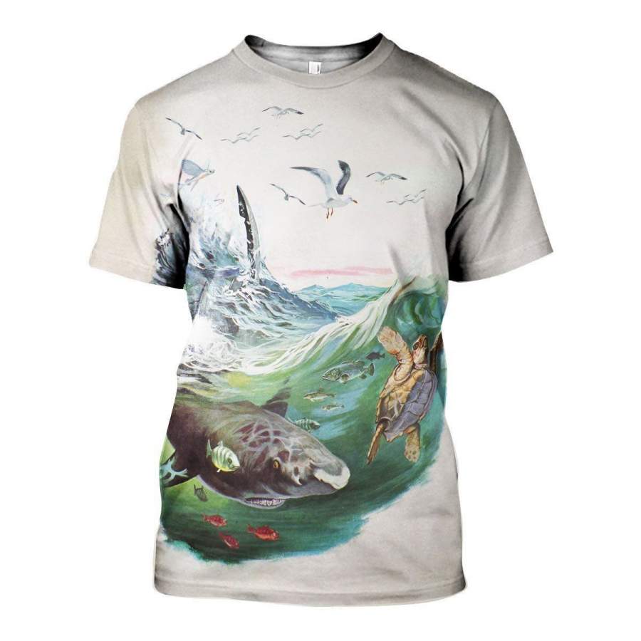 Sea Animals Shirt And Shorts 3D Print For Men For Girls