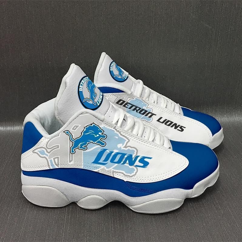 Posh Detroit Lions Logo Air Jordan 13 Printing Shoes Sneaker