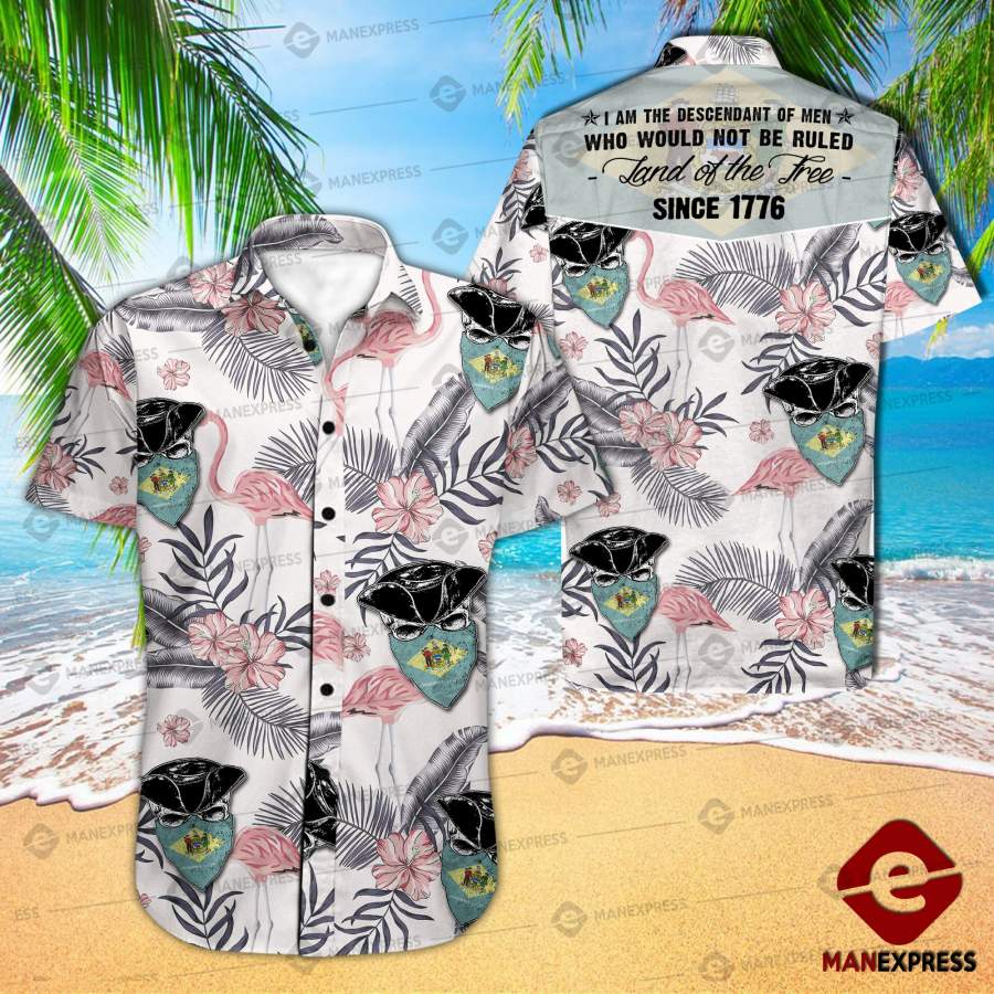 Mh 198 Delaware Three Percenter Hawaiian Shirt Hq Ha75606