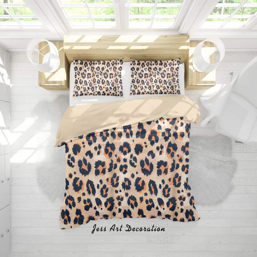 3D Leopard Print Quilt Cover Set Bedding Set Duvet Cover Pillowcases SF69