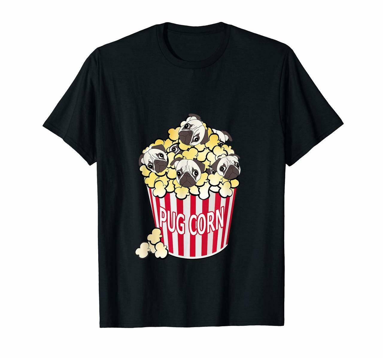 T-Shirt Pug Corn Cute Dog In Popcorn Funny Puppy