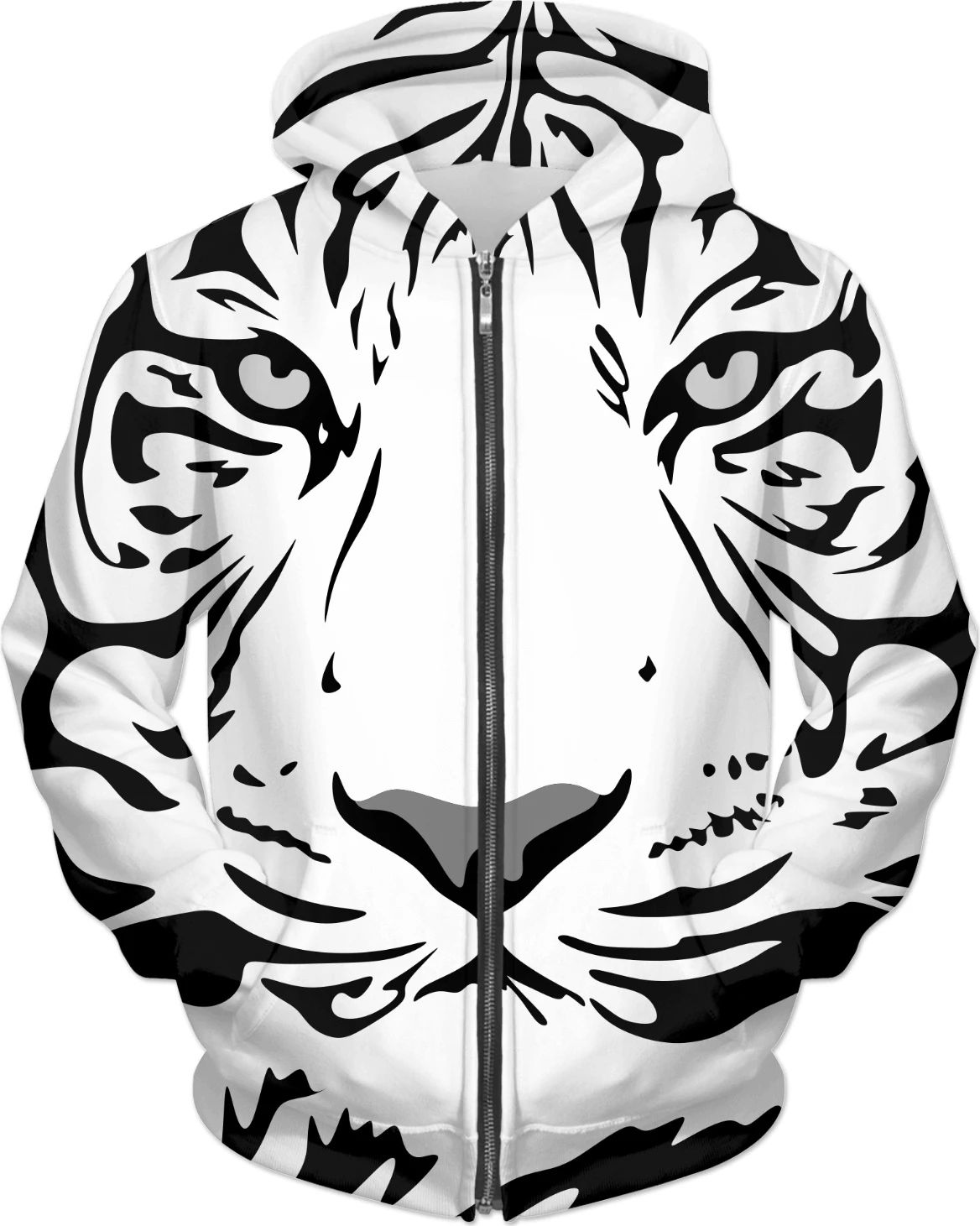 White Tiger Adult Hoodie