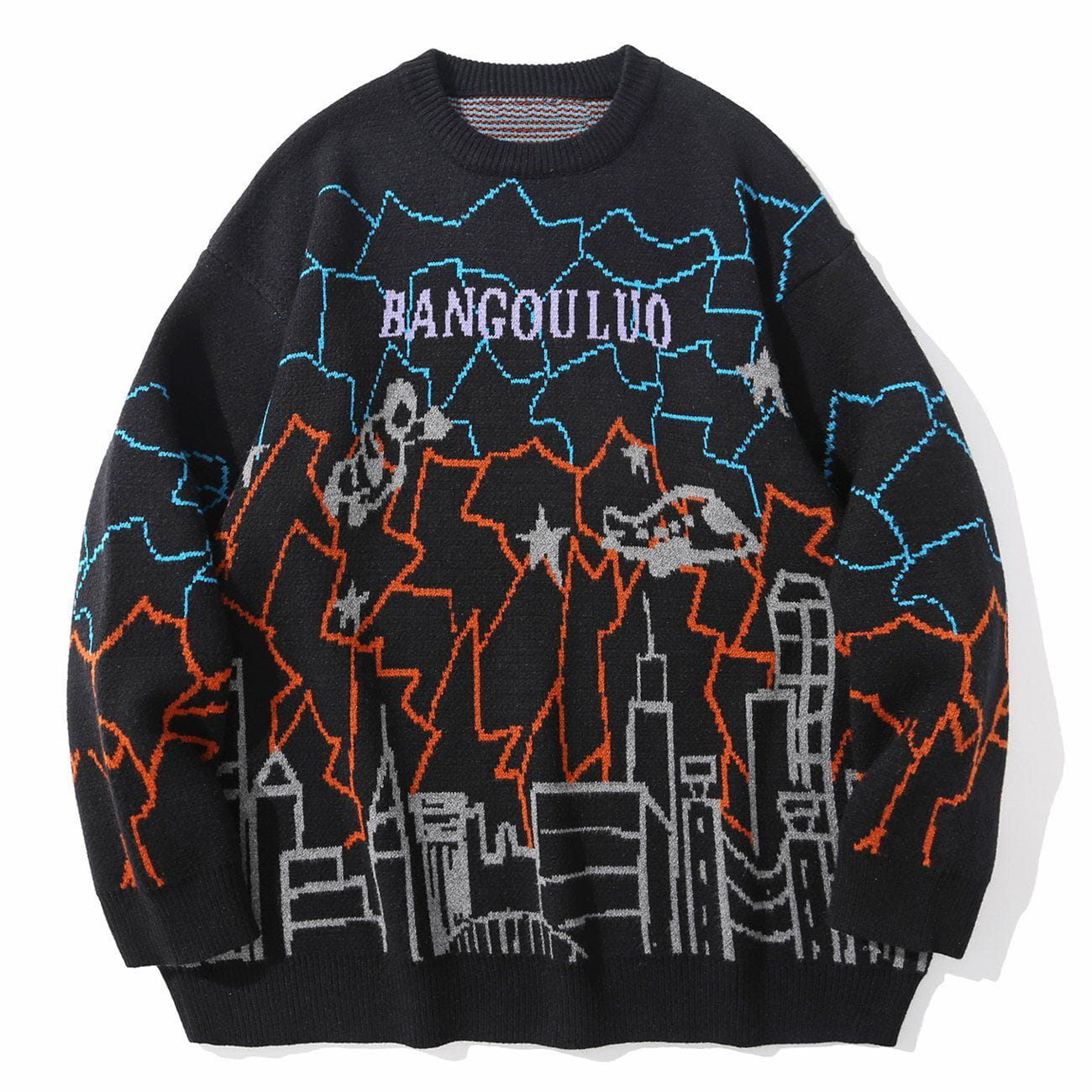 Talishko™ – Urban Graffiti Pattern Knit Sweater