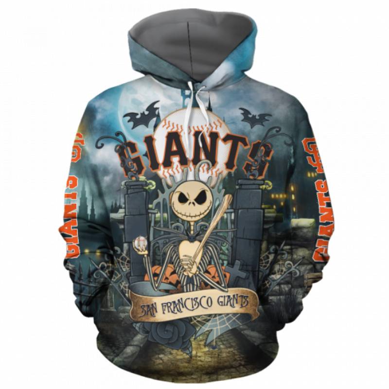 San Francisco Giants With Jack Skellington All Over Print 3D Hoodie, San Francisco Giants Hoodie