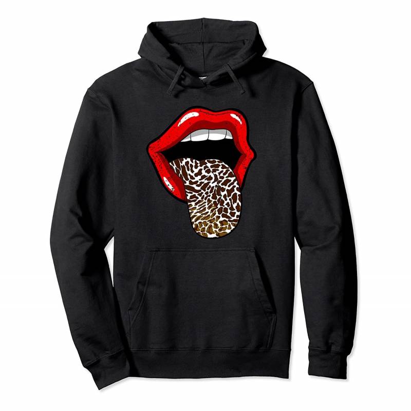 Dashiki Funny Leopard Lips | Women Mouth Cheetah Lipstick Pullover Hoodie, T Shirt, Sweatshirt