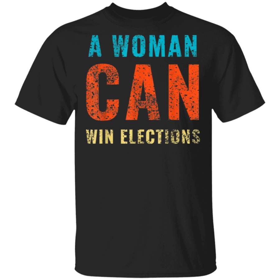 A Woman Can Win Elections Elizabeth Warren Quote Distressed TShirt