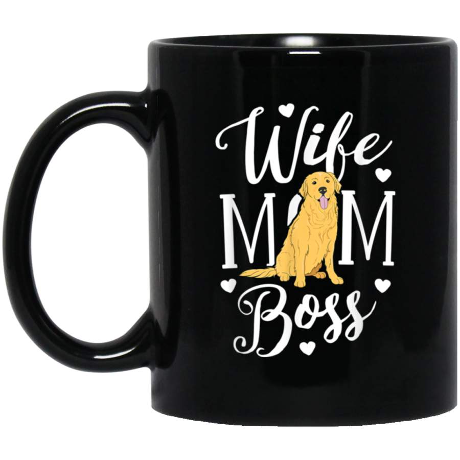 Wife Mom Boss Golden Retriever Dog Mama Mother Puppy Mug