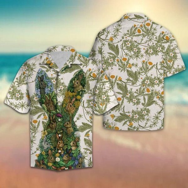 Rabbit Flower Hawaii Shirt For Men Women Ha29232