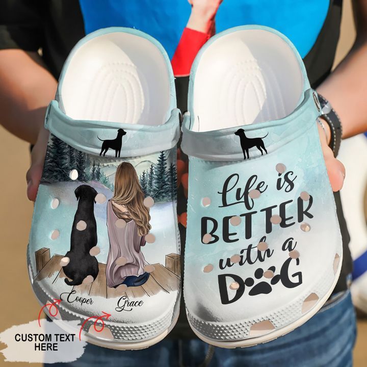Dog Personalized Life Is Better With A Sku 866 Crocs Crocband Clog Comfortable For Mens Womens Classic Clog Water Shoes