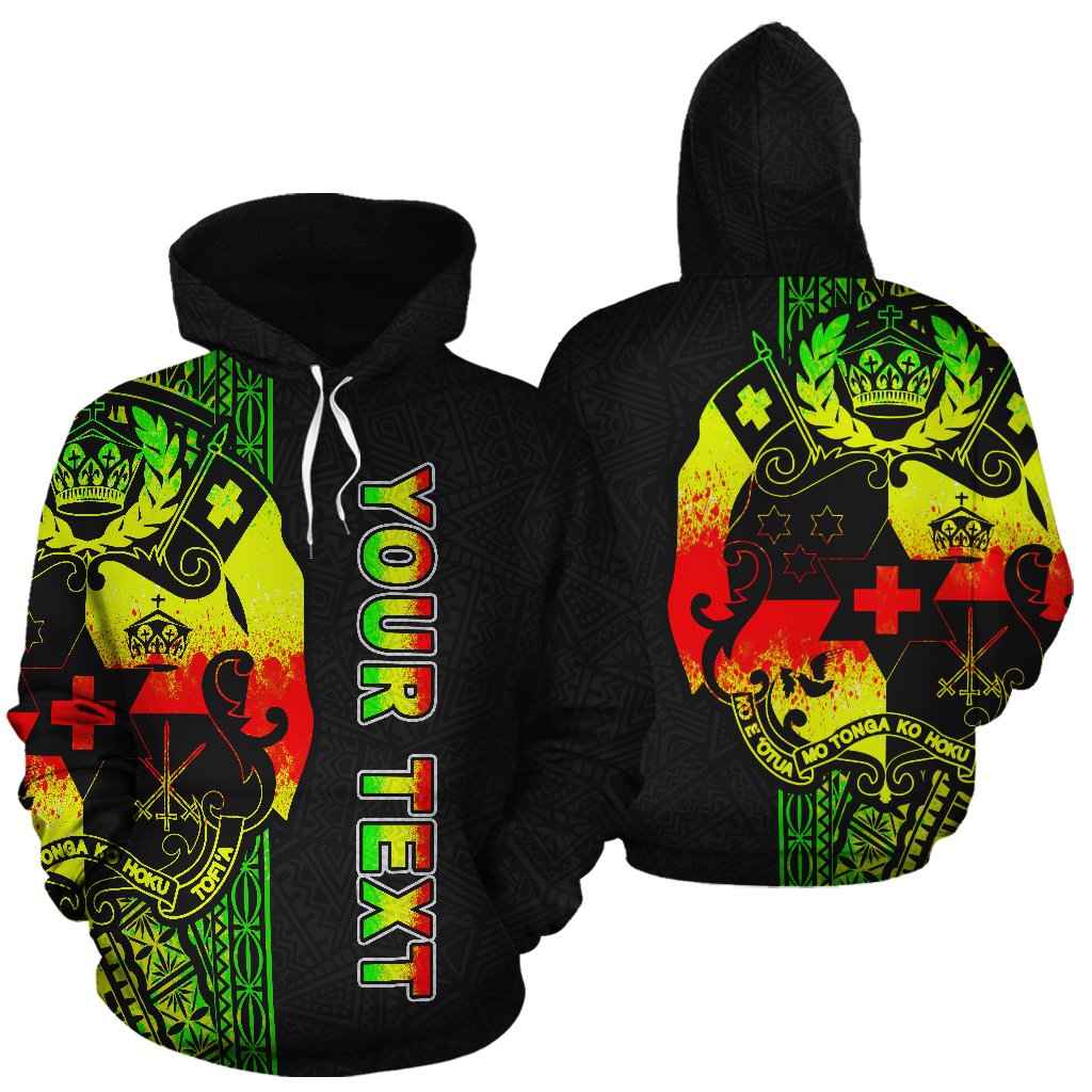 Tonga Personalised Custom Polynesian Hoodie – Reggae Line – BN11