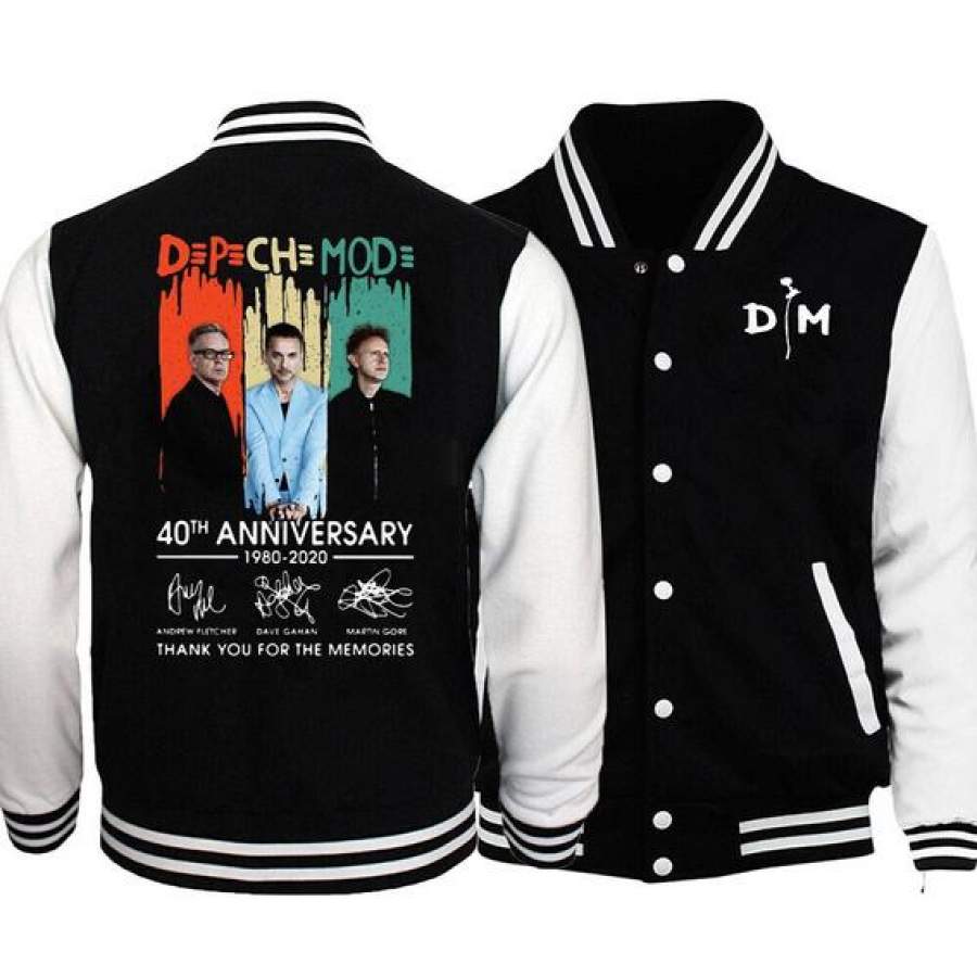 Depeche Mode 40th Anniversary 1980 2020 Thank You for The Memories Baseball Jacket Sweatshirt