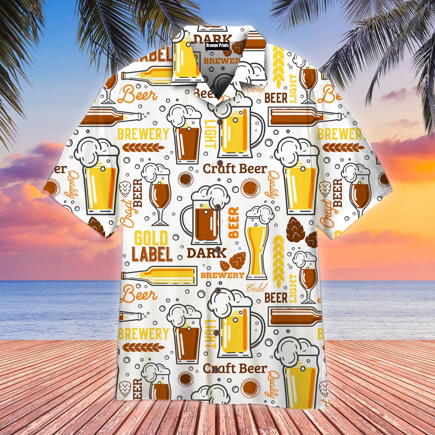 Beer Born To Drink Hawaii Shirt For Men Women Ha28662