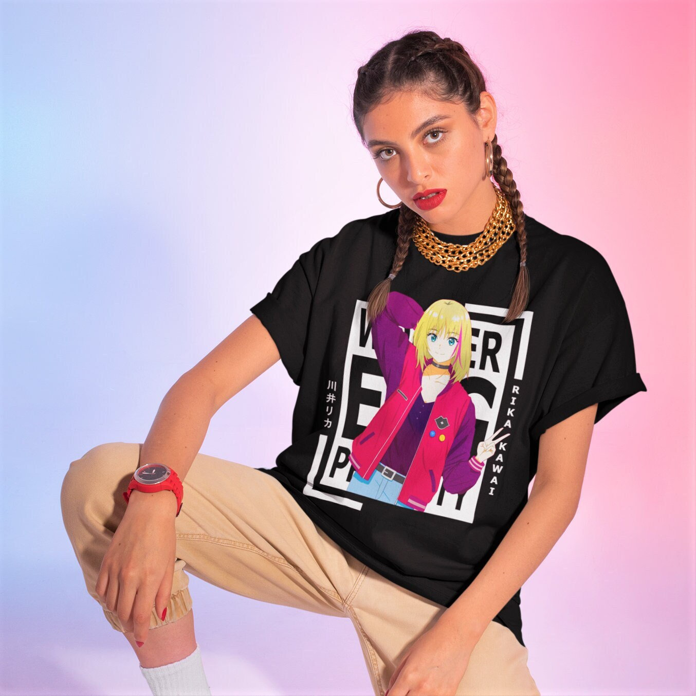 Rika Kawai Shirt -wonder egg priority,wonder egg shirt,wonder egg hoodie,rika kawai shirt,ai ohto shirt,anime shirt,rika kawai tshirt