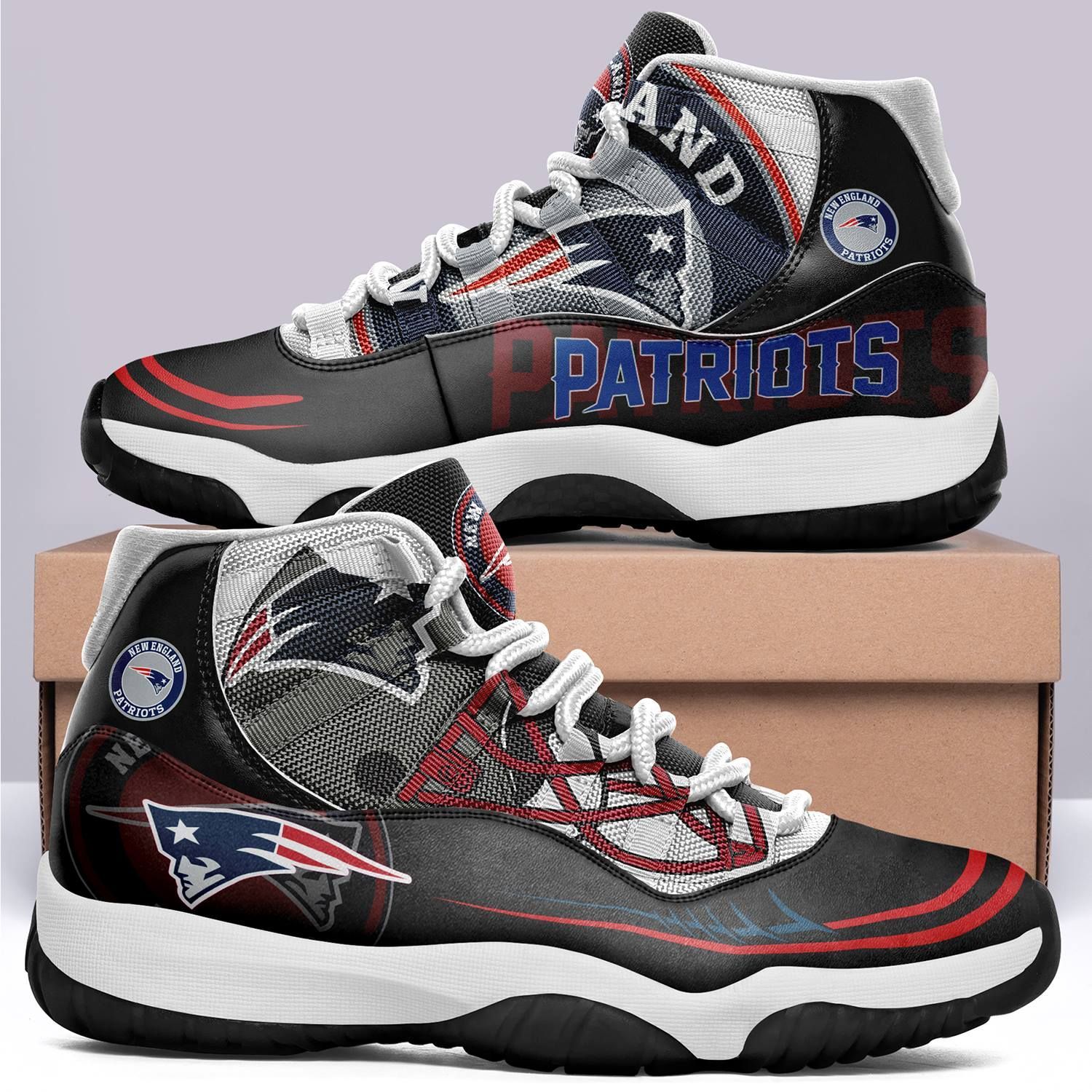 New England Patriots Ajd11 Sneakers 05