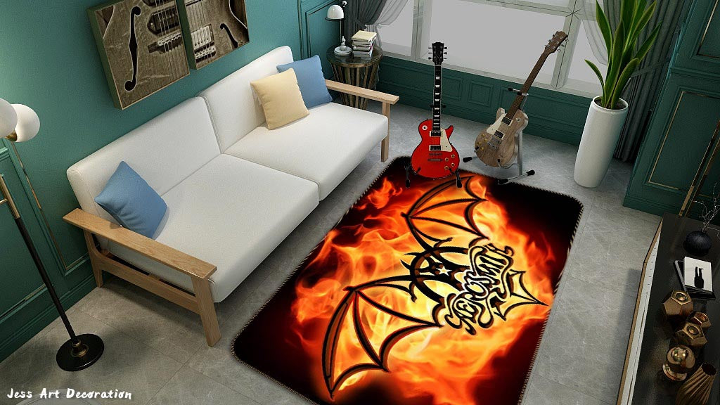 3D Aerosmith Rock Band Non-Slip Rug Mat 23