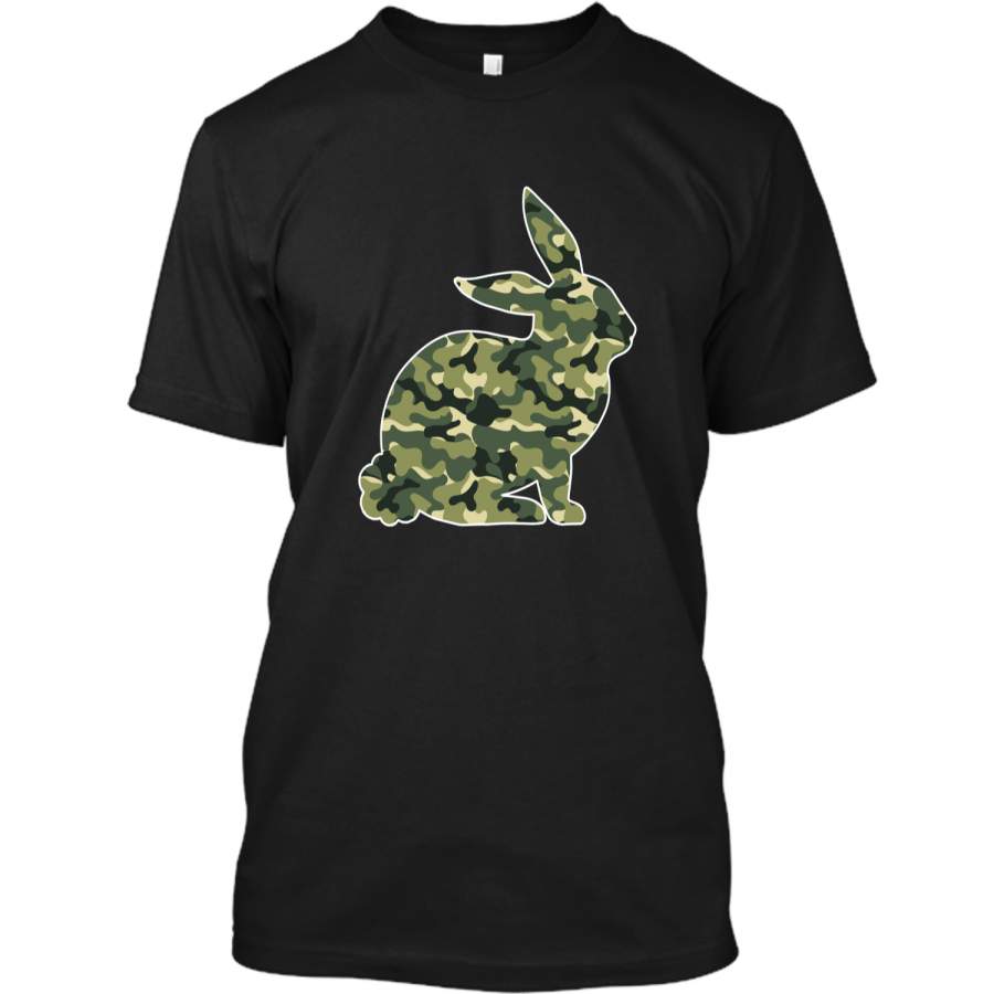 Easter Bunny Camo Rabbit Happy Easter T-Shirt Custom Ultra Cotton