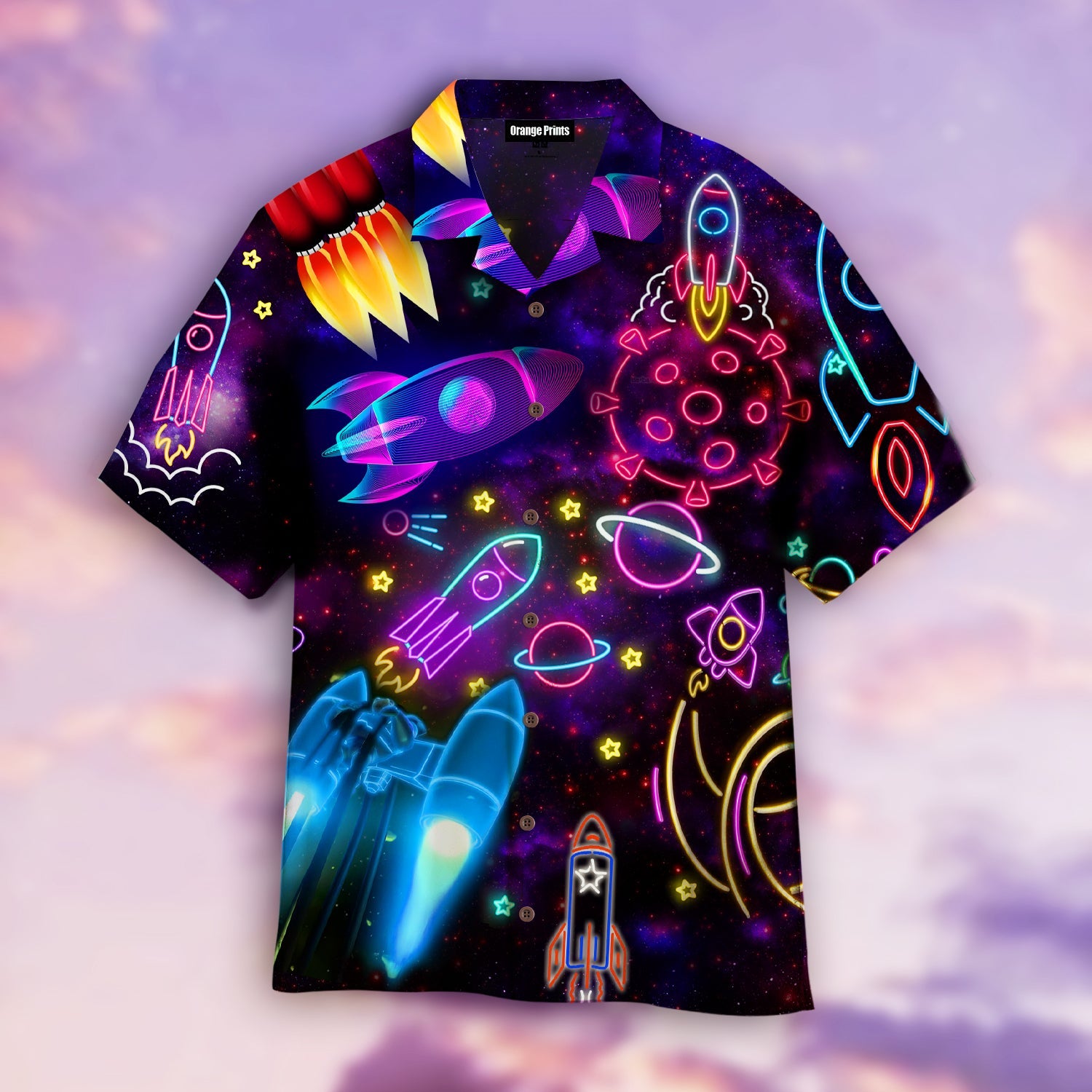 Shoot For The Stars Glowing Rocket Hawaii Shirt Men Women Adult Ha5653