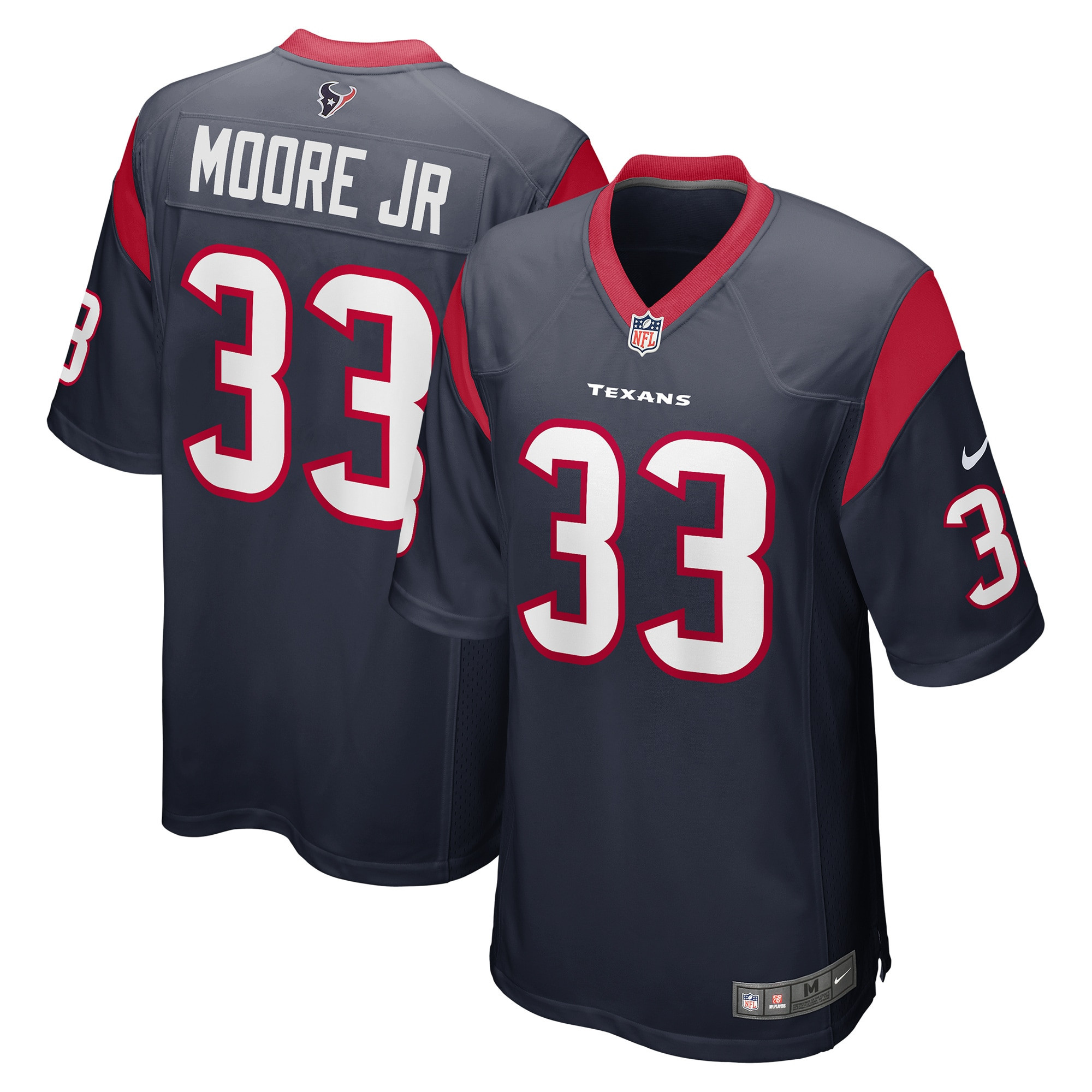 A.j. Moore Jr. Houston Texans Game Jersey – Navy NFL