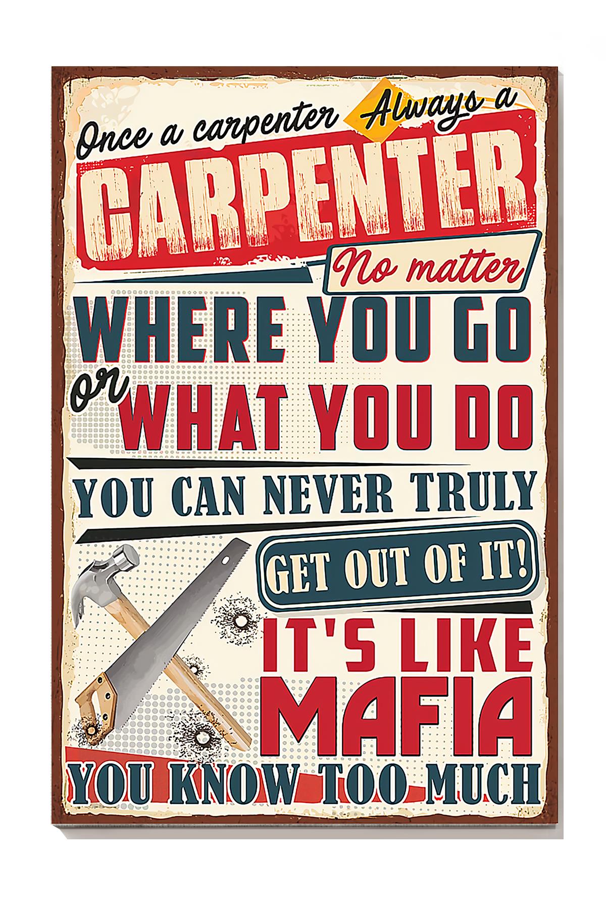 Carpenter No Matter Where You Go Motivation Quotes Wall Art For Home Decor Wrapped Canvas