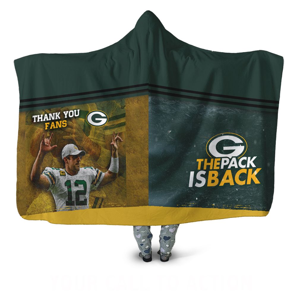 Green bay packers nfc noth division champions thank you fans the pack is bad Hooded Blanket