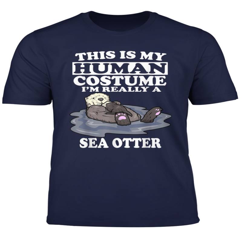 This Is My Human Costume I M Really A Sea Otter Animal T Shirt