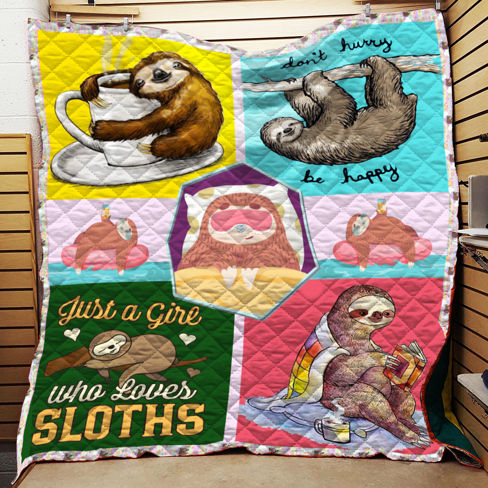 Love Sloths Quilt Blanket