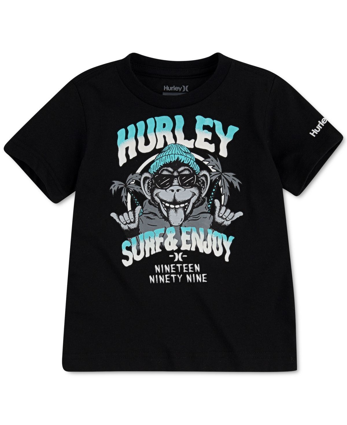 Hurley Big Monkey Print Shirt Black Bla Den Shirt