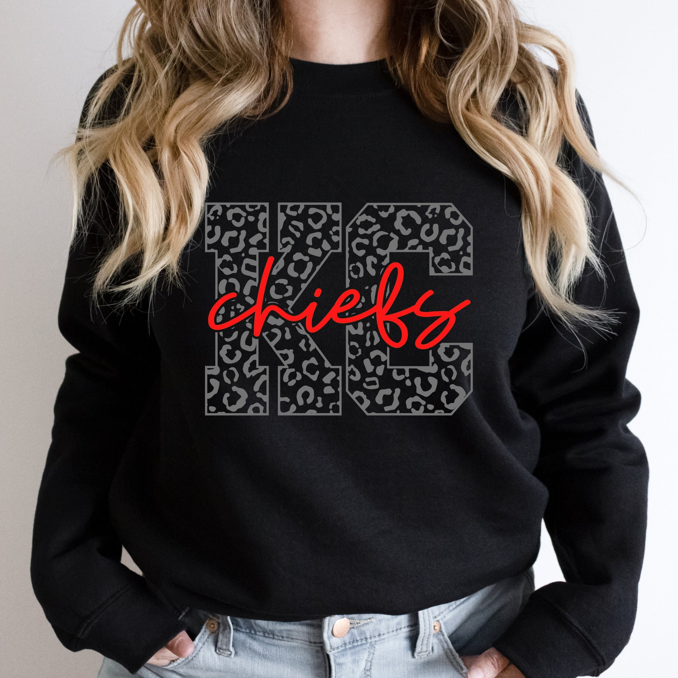 Kansas City Chiefs Print Sweatshirt | Football Season | KC Sweatshirt