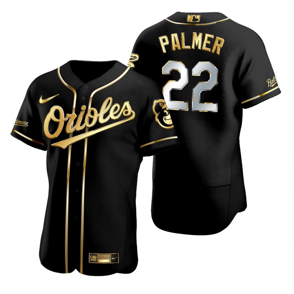 Baltimore Orioles #22 Jim Palmer MLB Golden Brandedition Black Jersey Gift For Orioles Fans