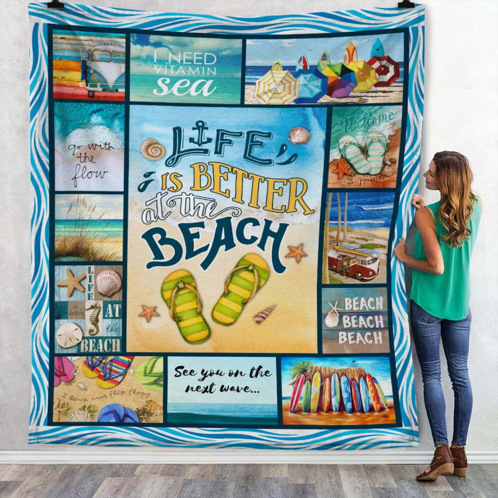 Beach Summer Blanket Fleece Blanket Throw Blanket Sherpa Blanket Christmas Throw Blanket