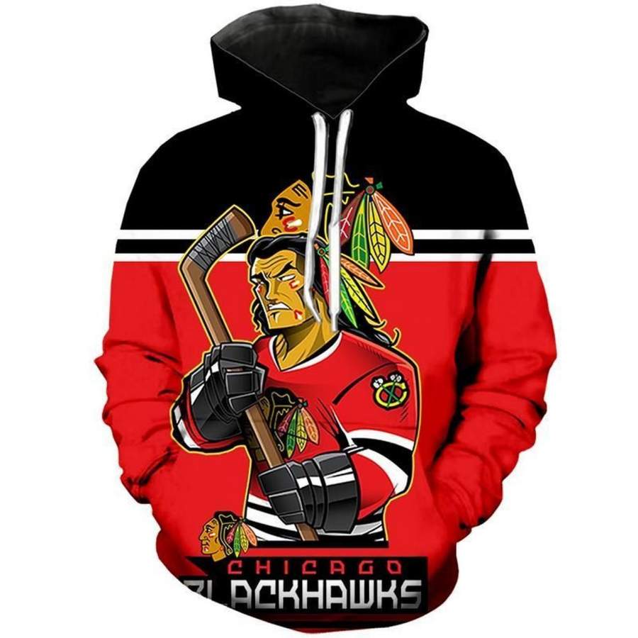 Chicago Blackhawks Hoodie 3D Style3182 All Over Printed