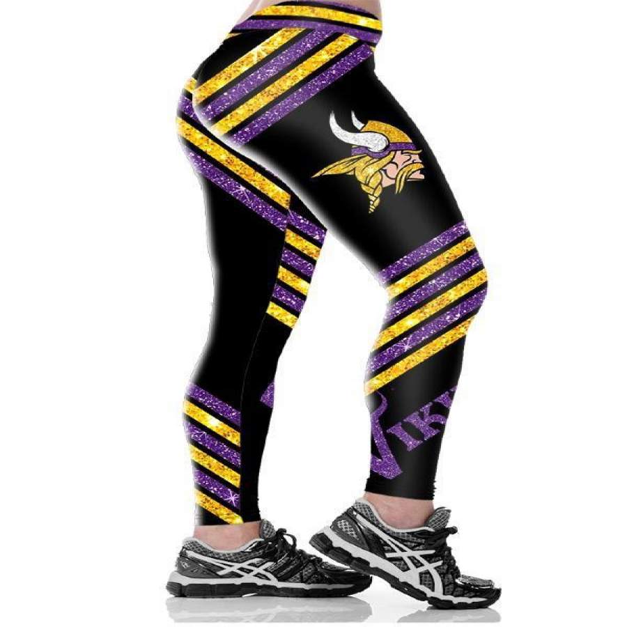 Minnesota Vikings Printed Yoga Fitness Leggings