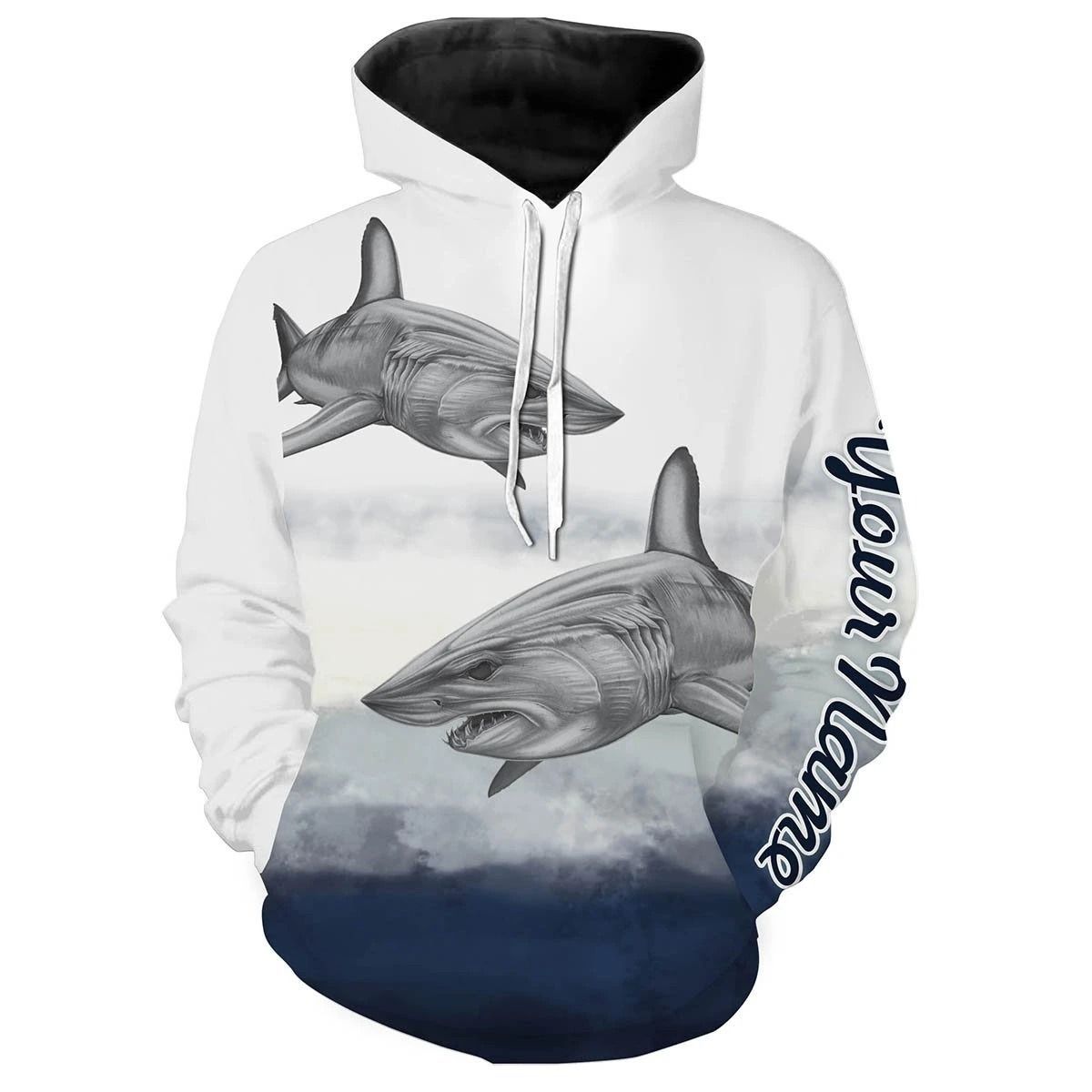 Shark Fishing Customize Name 3D All Over Printed Shirts For Adult And Kid Personalized Fishing Gift THHFS03042009