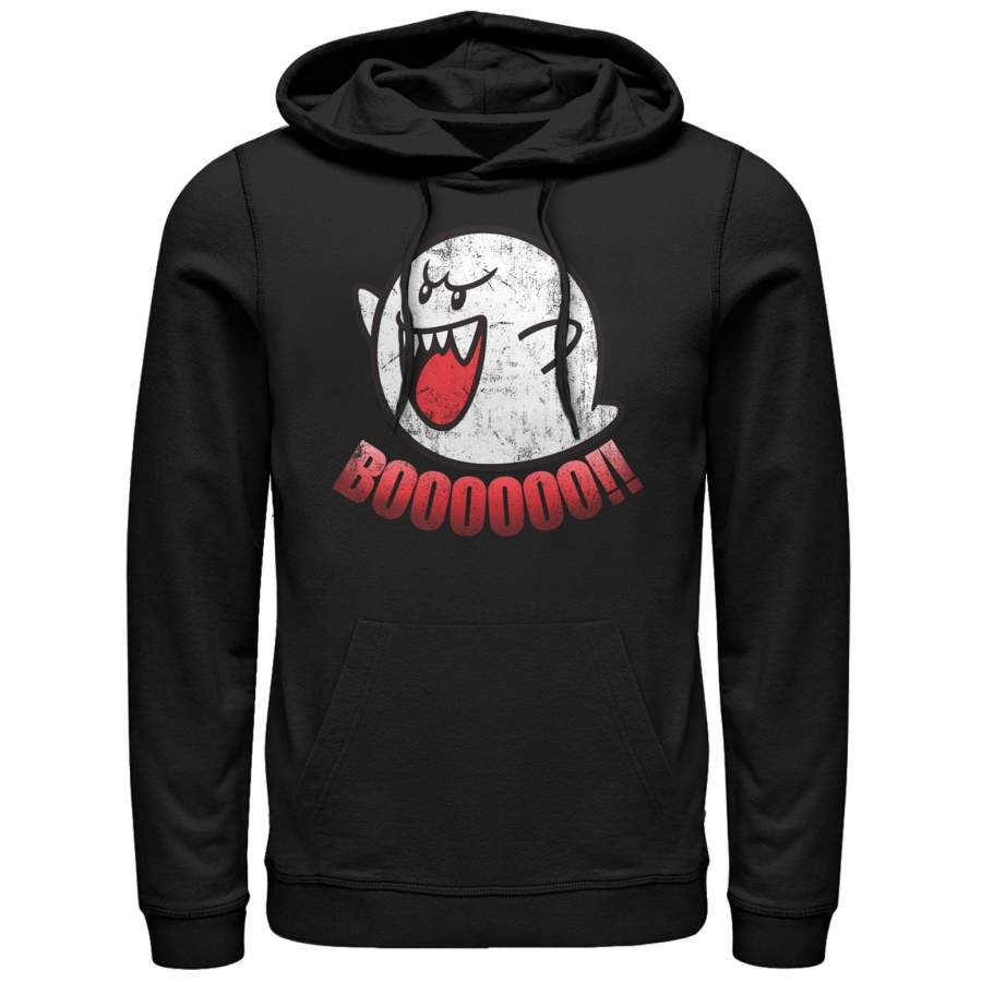 Nintendo Men’s Retro Boo Ghost  Lightweight Hoodie