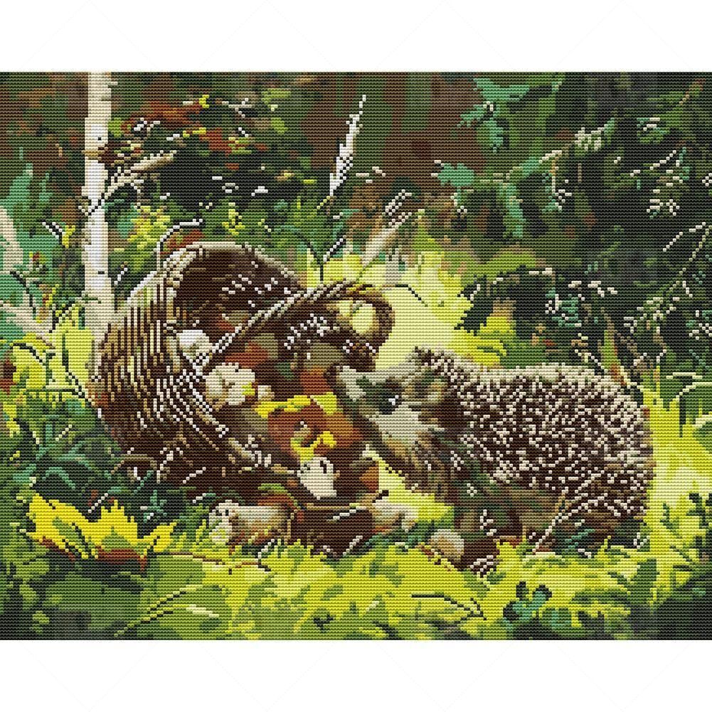 Animal DIY Cotton Thread Cross Stitch Kits 14CT2 Canvas Needlework (DA470)