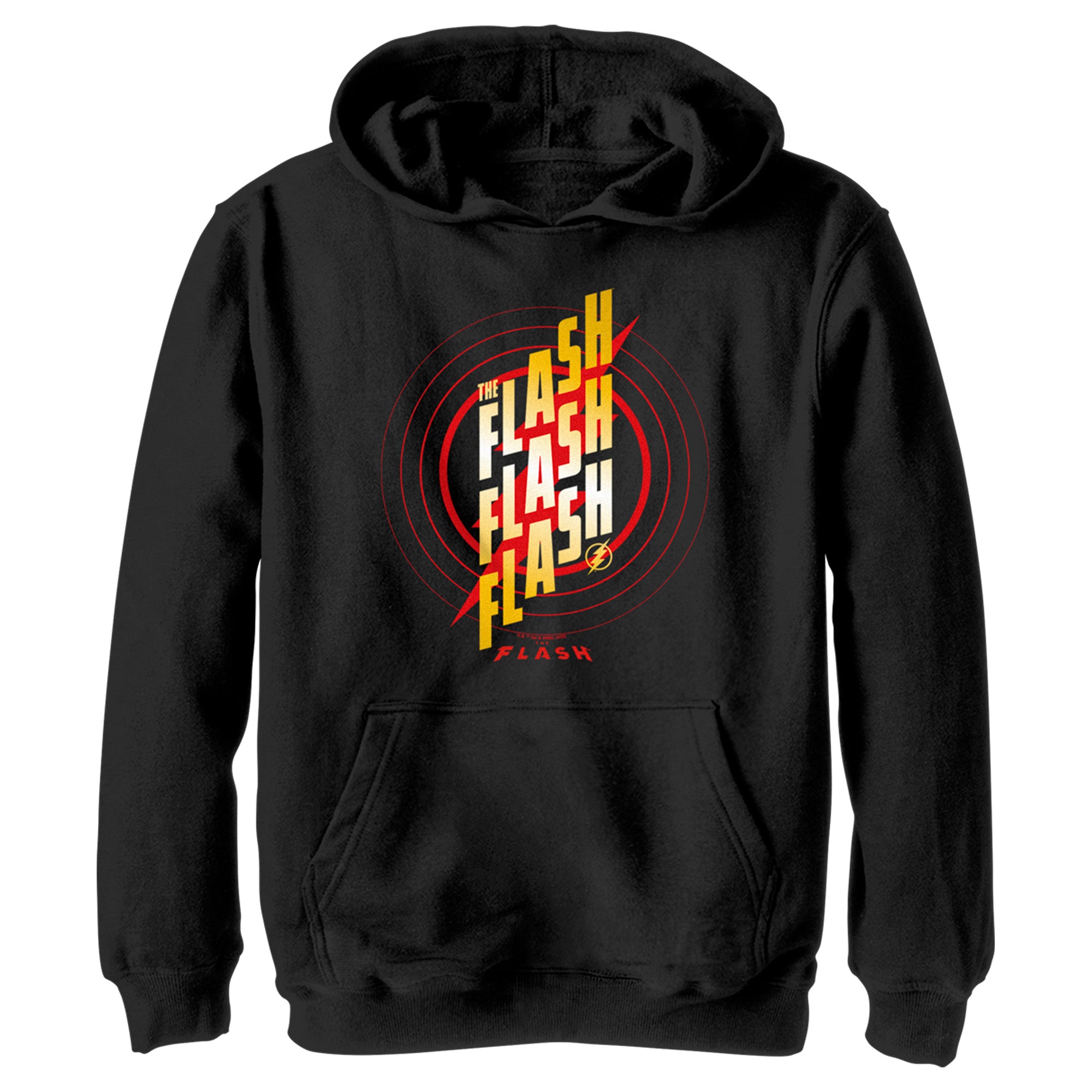 Boy’S The Flash Triple Gold Logo Pull Over Hoodie