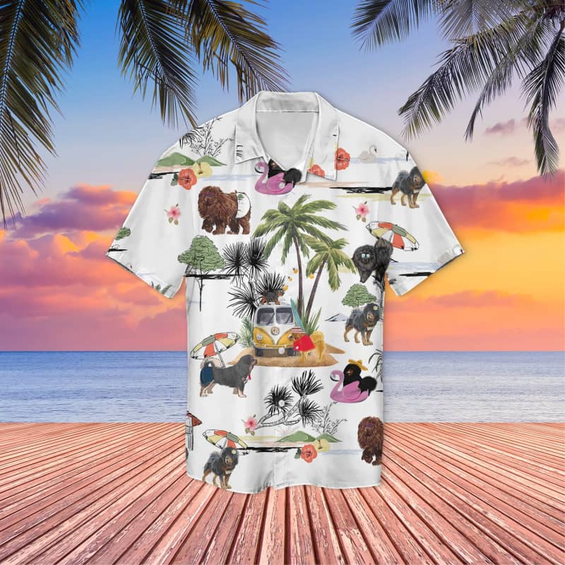 Unisex Tibetan Mastiff Beach Hawaiian Shirt