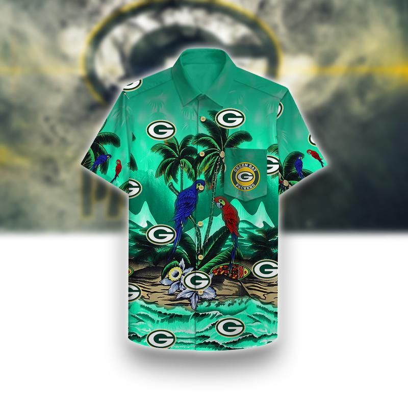 Green Bay Packers Unisex Hawaiian Shirt PATTERN- HAWAII SHIRT-hao1