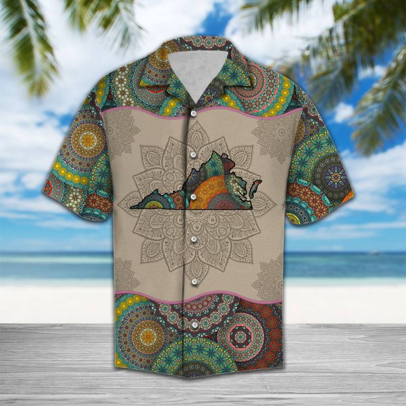 Awesome Virginia Mandala Hawaiian Shirt Ha8753