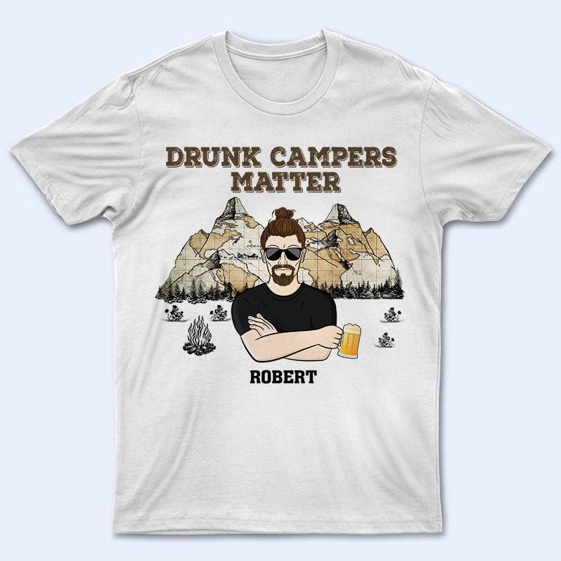 Drunk Campers Matter Camping Map – Couple Gift – Personalized Custom T Shirt