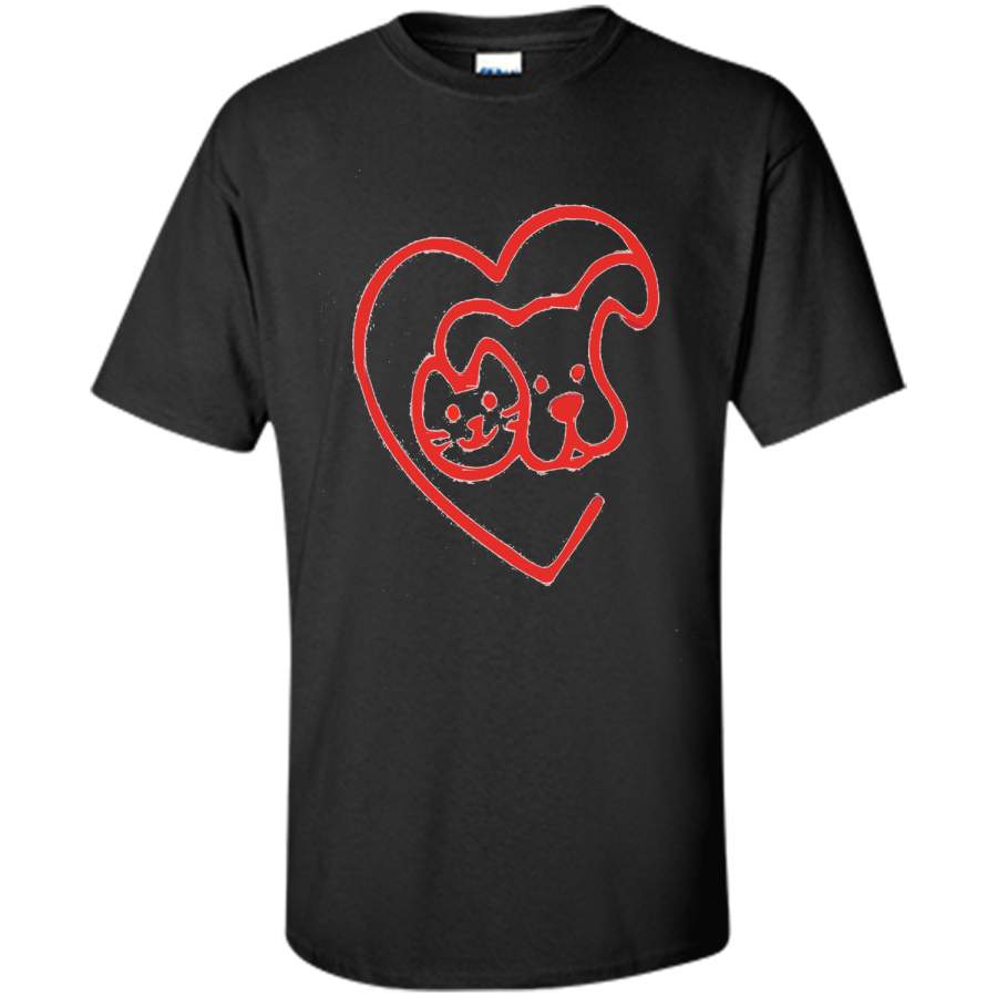 Valentines Day heart TShirt For Kids Couples LOVE CAT, DOG cool shirt