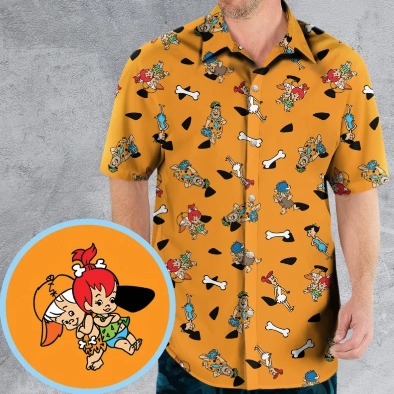 Stone Age The Flintstones Characters Hawaiian Shirt
