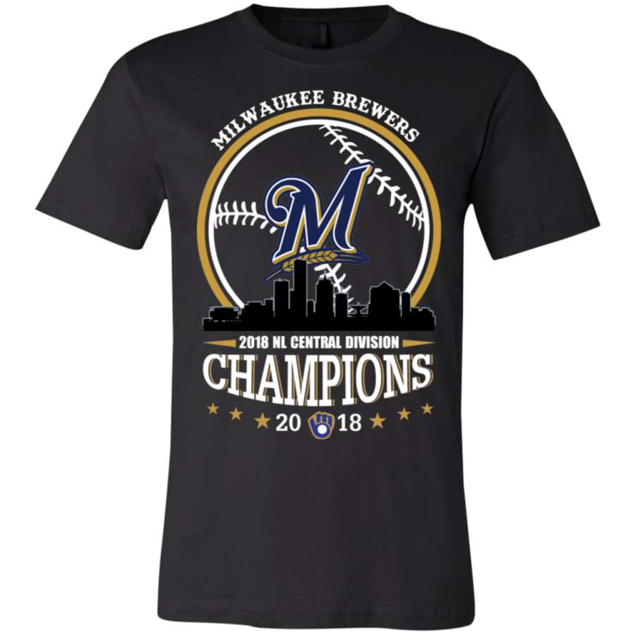 AGR Milwaukee Brewers 2018 NL central division Champions T-Shirt  USA