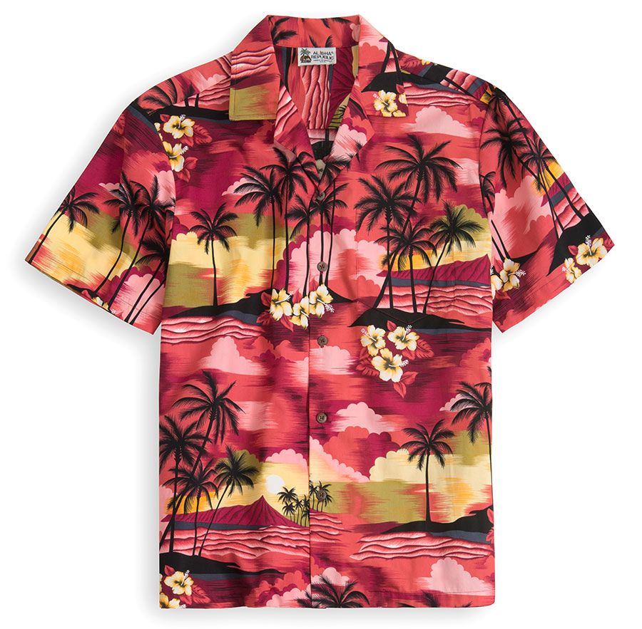 Sunset Pink Unique Design Hawaii Shirt Ha59226