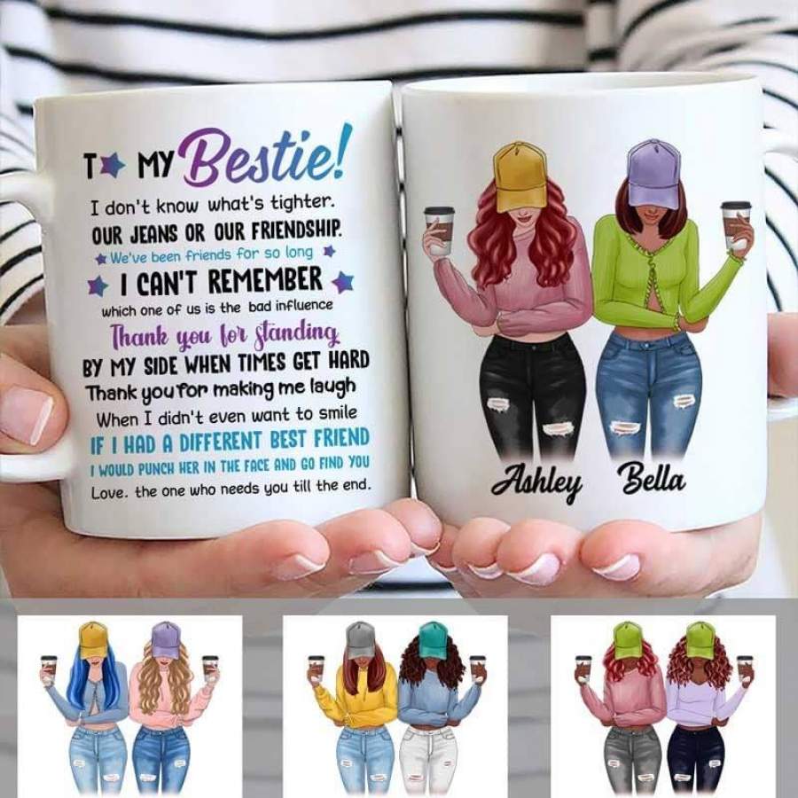 My Bestie With Cap Personalized Mug