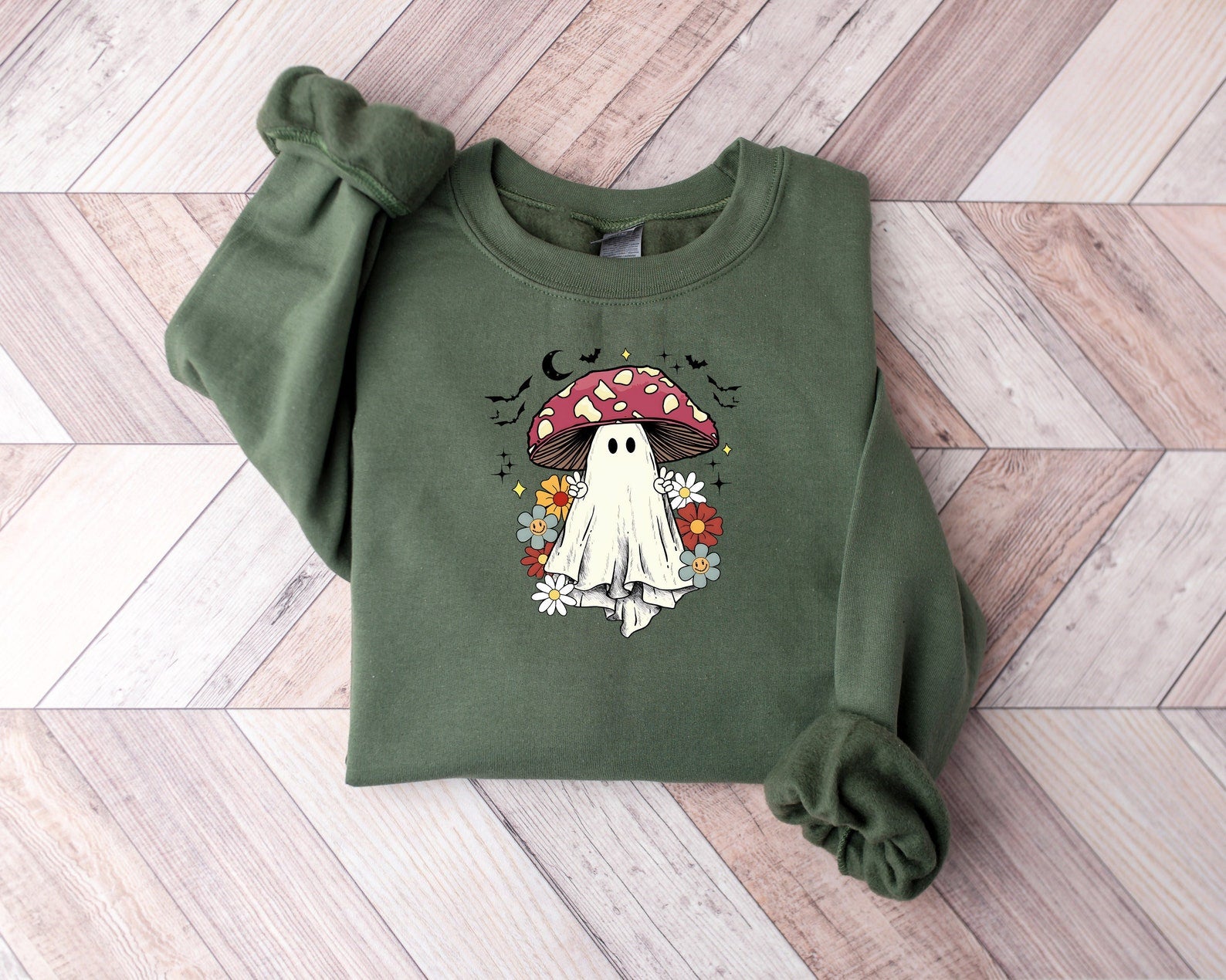 Mushroom Sweatshirt, Spooky Season Shirt, Ghost Shirt, Halloween Shirt, Funny Fall Shirt, Ghost Sweatshirt, Halloween Sweatshirt, Magic Gift