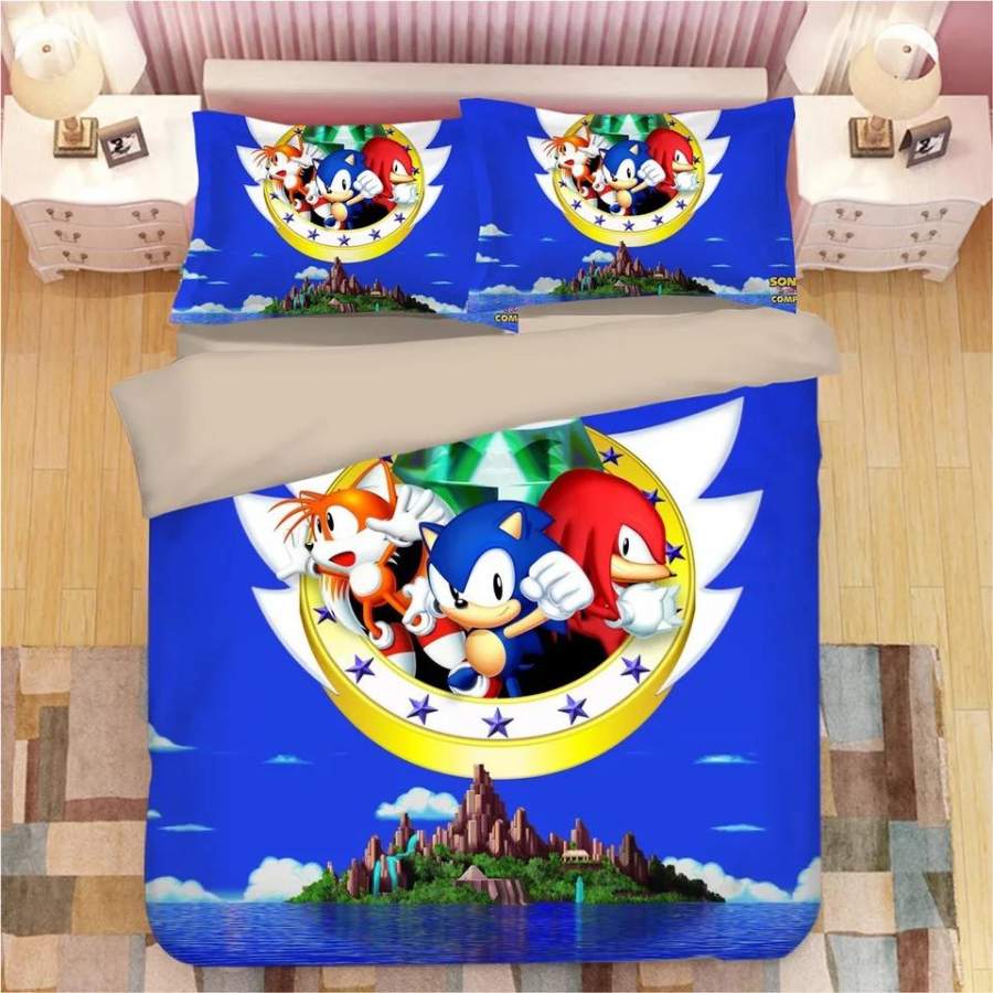 Sonic The Hedgehog #19 Duvet Cover Quilt Cover Pillowcase Bedding Set Bed Linen